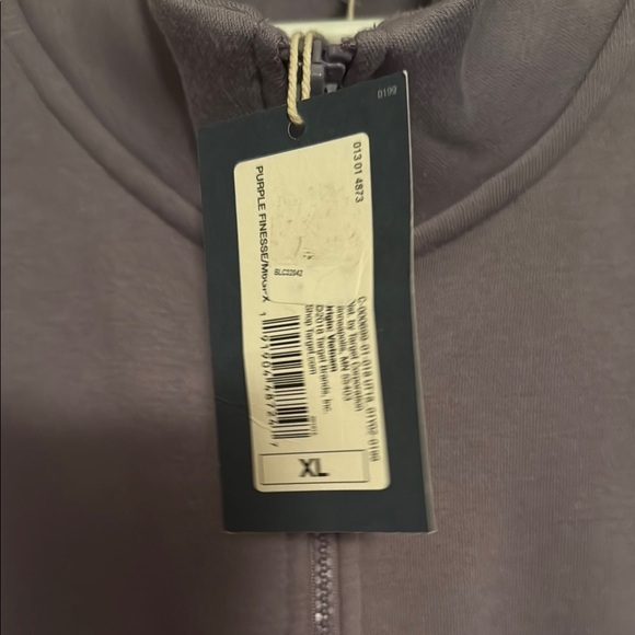 NWT! Purple Bomber-fit Sweatshirt with Stand-up Collar and Relaxed Fit - Picture 3 of 4